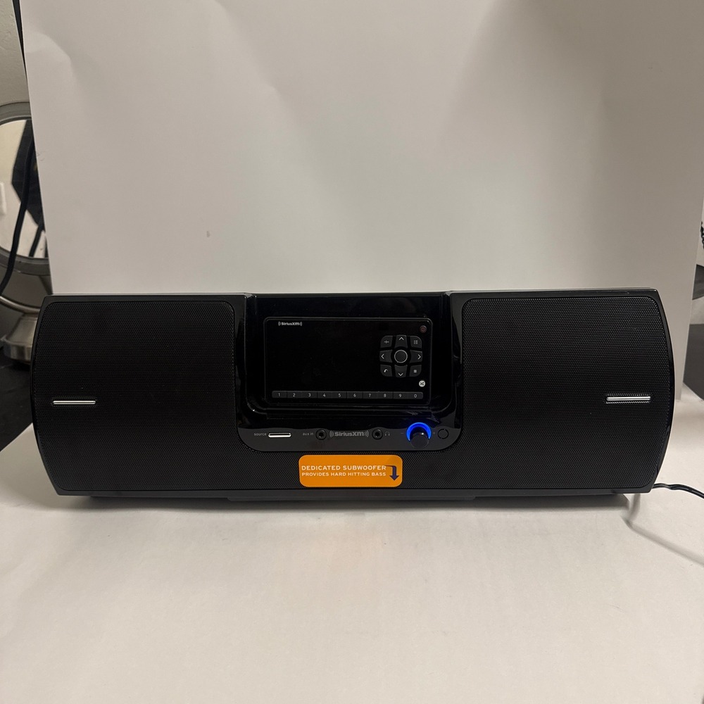 SiriusXM‎ SXSD2 Portable Speaker Dock Boombox with Subwoofer Black